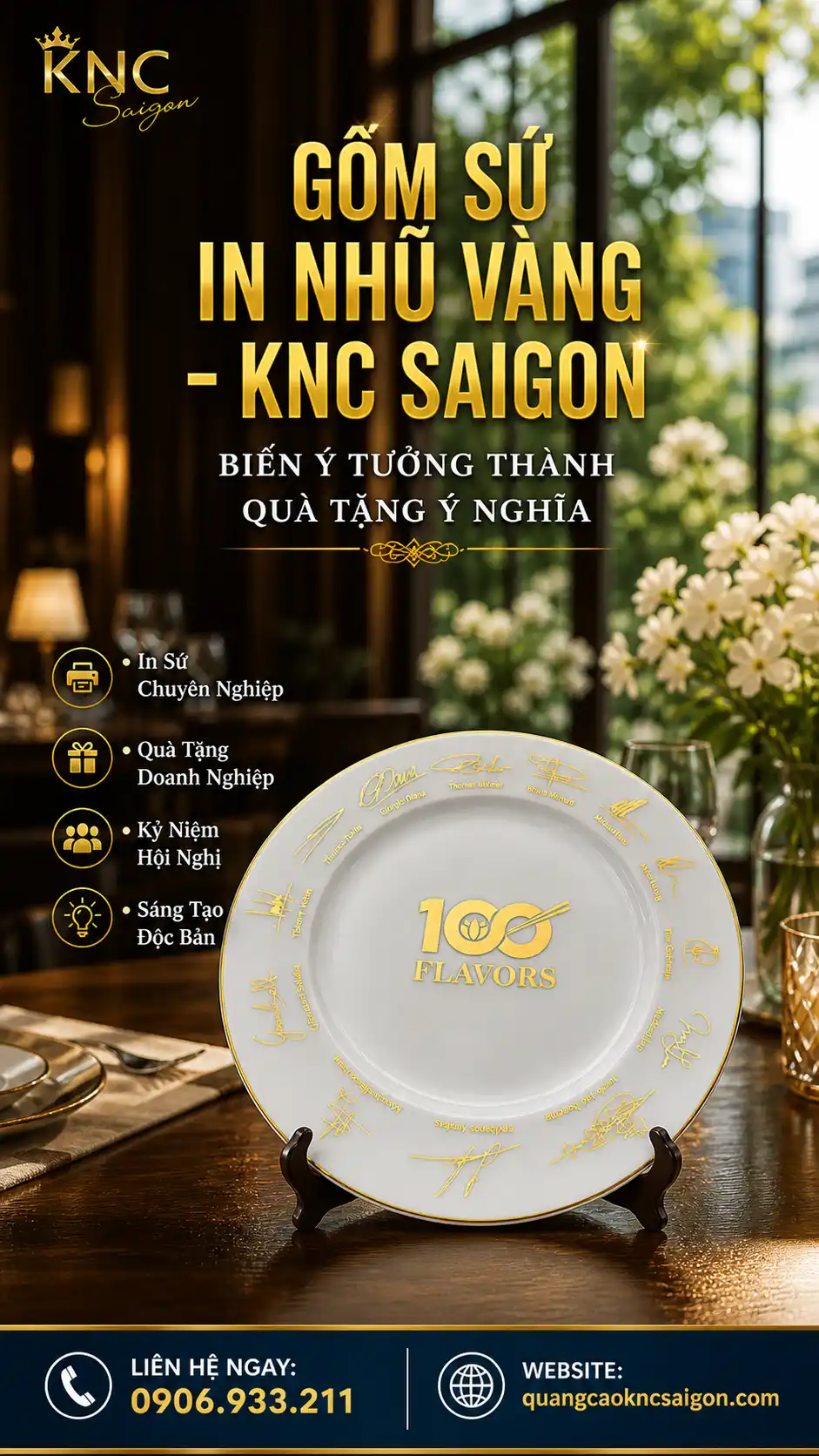  In nhũ vàng lên dĩa
